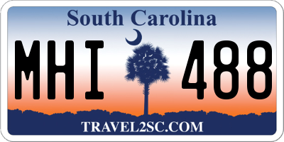SC license plate MHI488