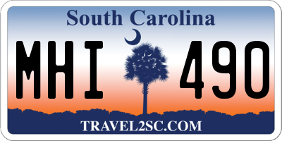 SC license plate MHI490