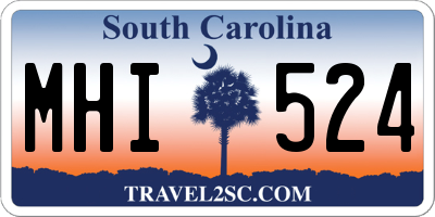 SC license plate MHI524