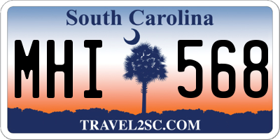 SC license plate MHI568