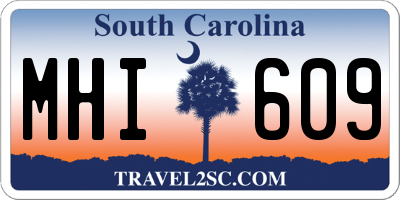 SC license plate MHI609