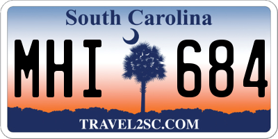 SC license plate MHI684