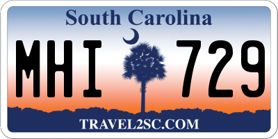 SC license plate MHI729