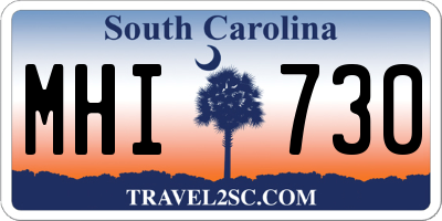SC license plate MHI730
