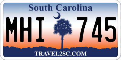 SC license plate MHI745