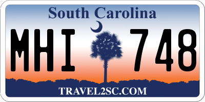 SC license plate MHI748