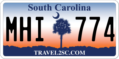 SC license plate MHI774