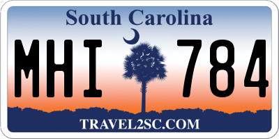 SC license plate MHI784