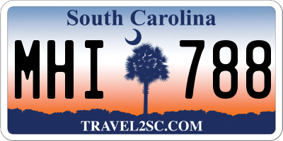 SC license plate MHI788