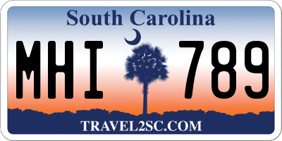 SC license plate MHI789