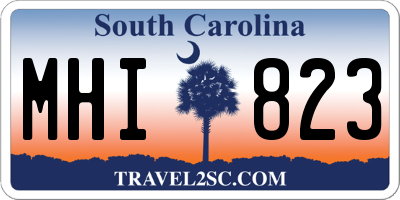 SC license plate MHI823