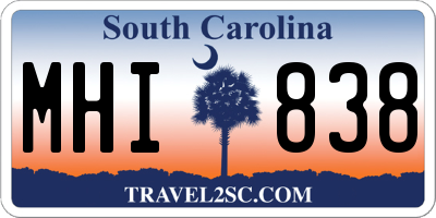 SC license plate MHI838