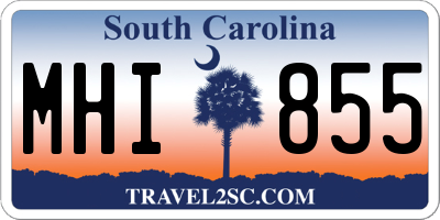 SC license plate MHI855