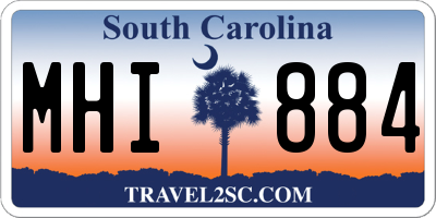 SC license plate MHI884