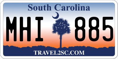SC license plate MHI885