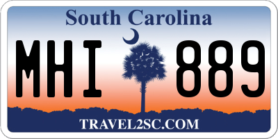 SC license plate MHI889