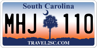 SC license plate MHJ110