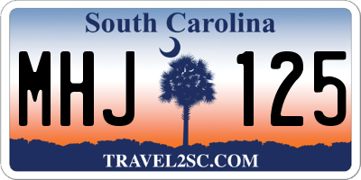 SC license plate MHJ125