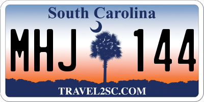 SC license plate MHJ144