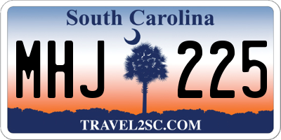 SC license plate MHJ225