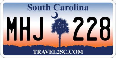 SC license plate MHJ228