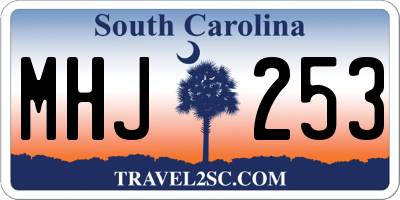 SC license plate MHJ253
