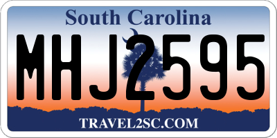 SC license plate MHJ2595