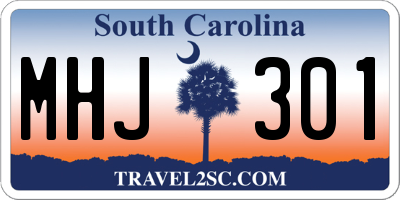SC license plate MHJ301
