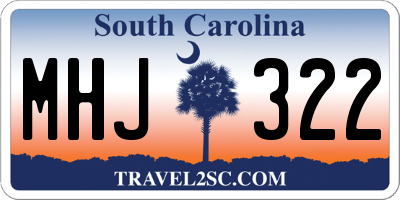 SC license plate MHJ322