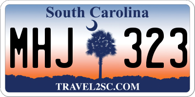 SC license plate MHJ323