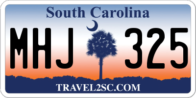 SC license plate MHJ325