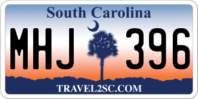 SC license plate MHJ396