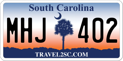 SC license plate MHJ402