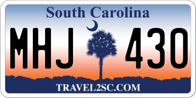 SC license plate MHJ430