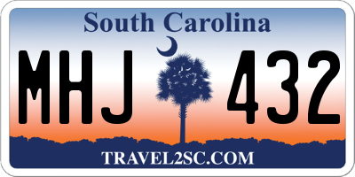 SC license plate MHJ432