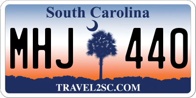 SC license plate MHJ440