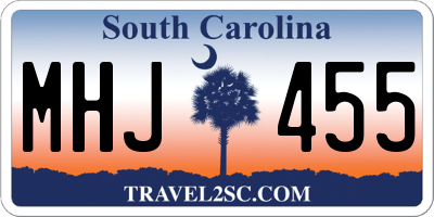 SC license plate MHJ455