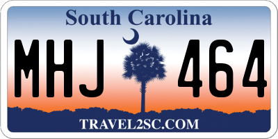 SC license plate MHJ464