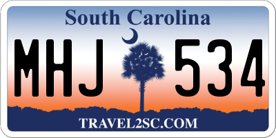 SC license plate MHJ534