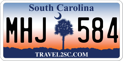 SC license plate MHJ584