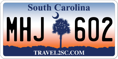 SC license plate MHJ602