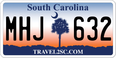 SC license plate MHJ632