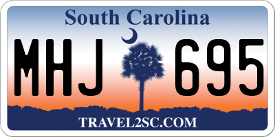 SC license plate MHJ695