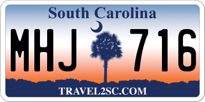 SC license plate MHJ716