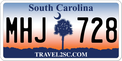 SC license plate MHJ728