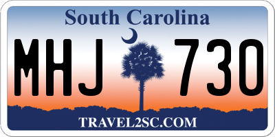 SC license plate MHJ730