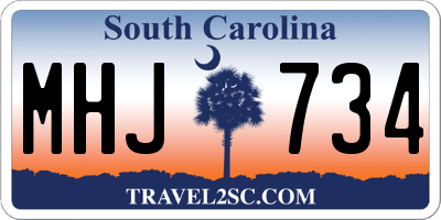 SC license plate MHJ734