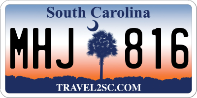 SC license plate MHJ816