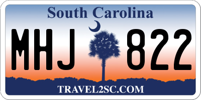 SC license plate MHJ822