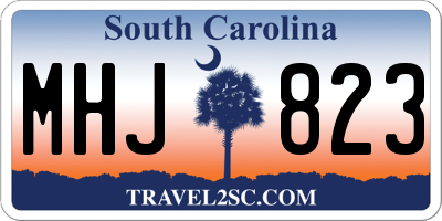 SC license plate MHJ823